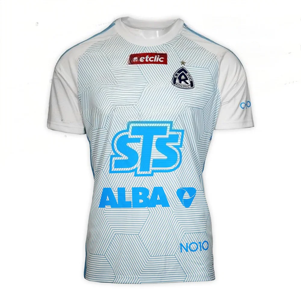 بولندا لكرة القدم كيت 25-26 Ruch Chorzow جيرسي كيت التجفيف السريع Polska كرة القدم جيرسي تي شيرت طفل كرة القدم جيرسي كيت