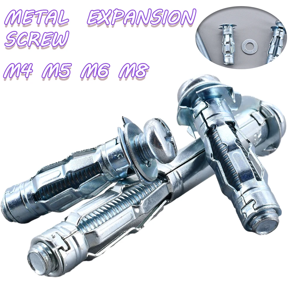 M4 M5 M6 M8 Molly Bolt Nut Drywall Expansion Screw Bolt Pipe Wall Ceiling Aircraft Tube Pipe Fix Hollow Plug Metal ScrewBolt Set