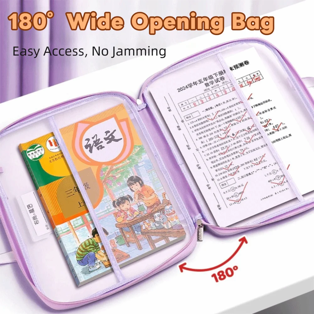 Large Capacity Transparent Mesh File Organizer Spacious with Double Zipper Document Storage Bag Durable Multifunctional