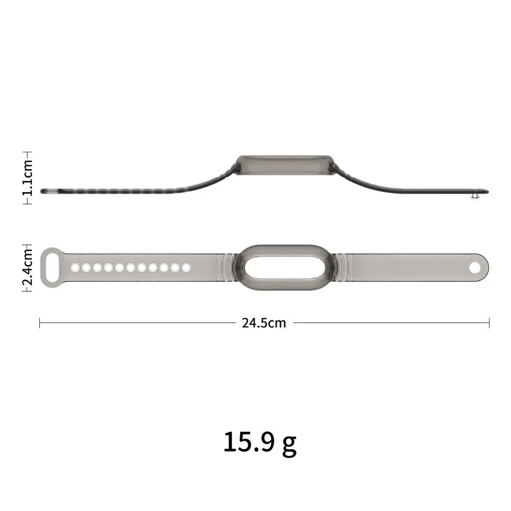 TPU Voice Recorder Case Transparent Shockproof Protective Cover Waterproof Protector Band Strap for PLAUD NotePin AI