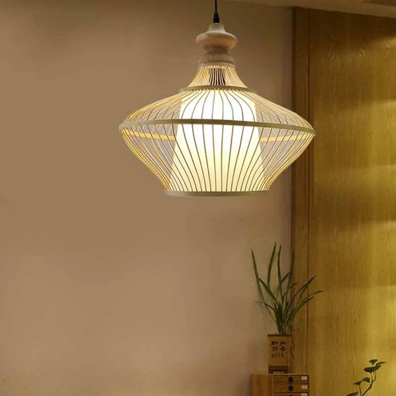 Chinese Bamboo Village Chandelier Handcrafted Bamboo Restaurant Bar Chandelier Teahouse Restaurant Famous Zen Bamboo Lamp