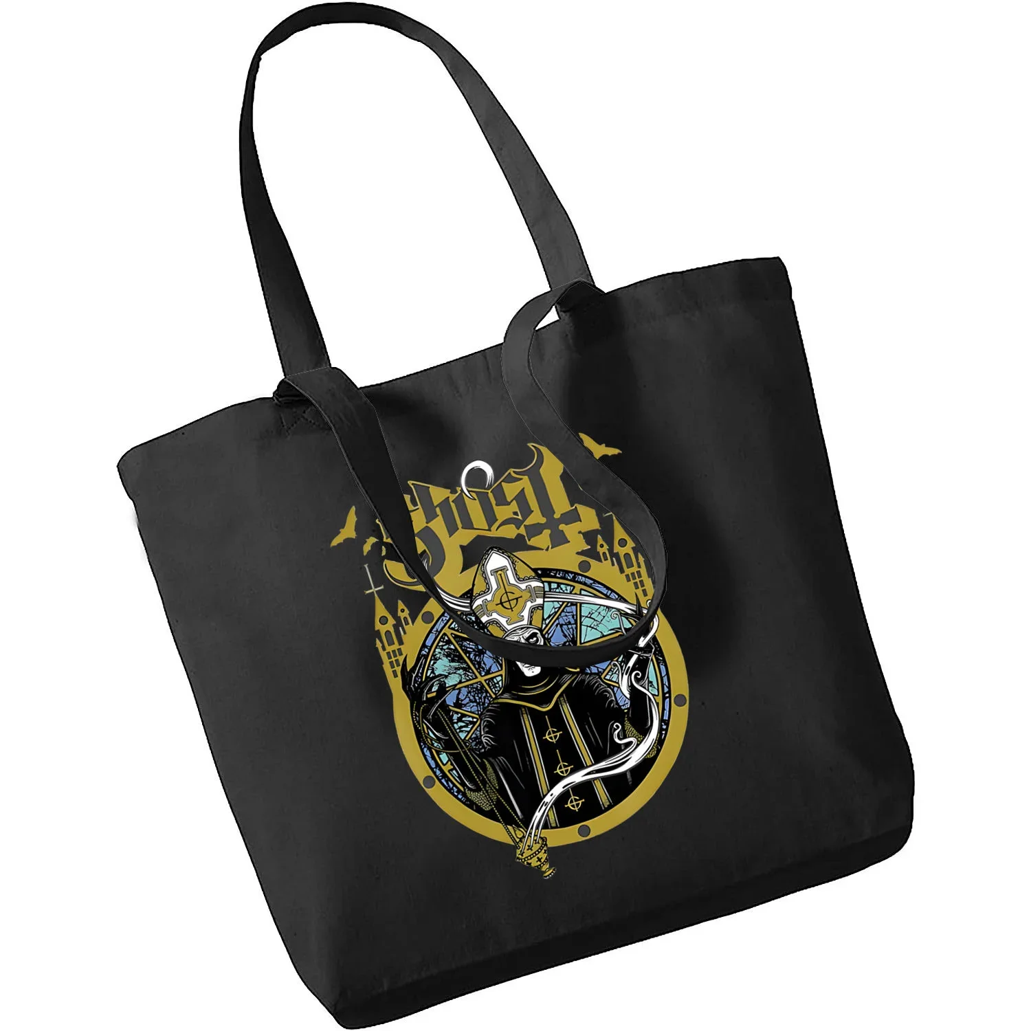 Ghost Band Heavy Metal Music Band Canvas Black Bag Women Bags Classic Vintage Shoulder Bag Handbag Teacher Supplies Gift