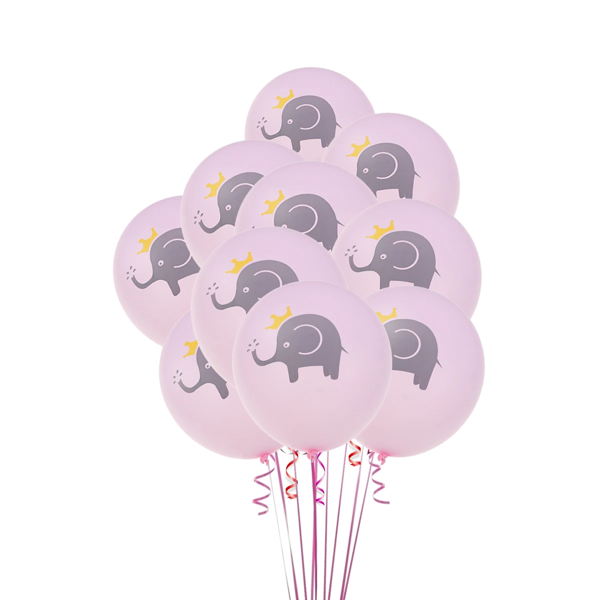

10Pcs Elephant Balloons Set Colorful Latex Party Decoration Supplies Cartoon Print Birthday Kids Garden Party Favors