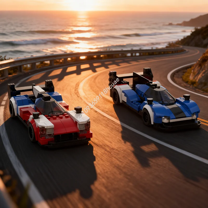 

508pcs MOC City Champions WEC Isotta Fraschini Alpine Hypercars Model Building Christmas Gift Blocks Architecture Toy Education