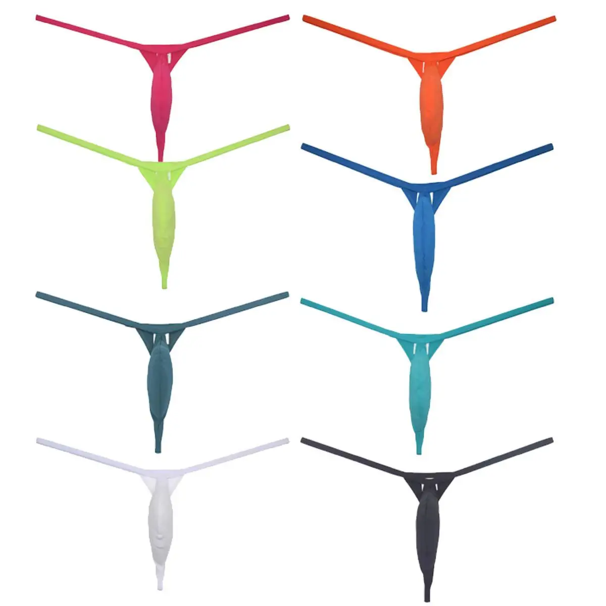 

Men's Cheeky Micro Thong Tear Drop T-Back Bikini Briefs String Underwear Tangas Bulge G-String Sissy Panties Soft Quick-dry