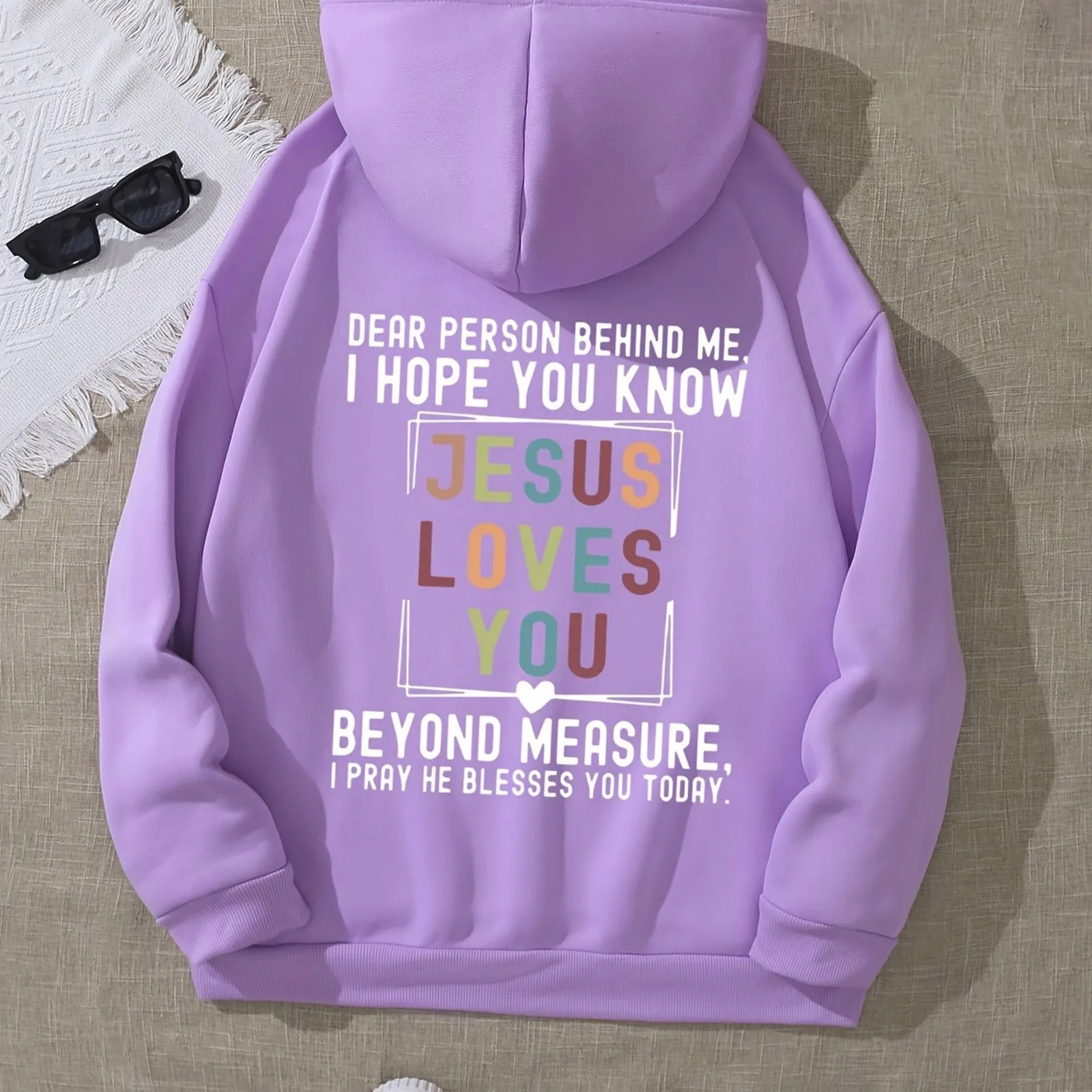 2024 New Letter Print Hooded Sweatshirt Women's Spring Autumn Long-Sleeved Lazy Style Loose Hooded Pullover Casual Hoodie Tops