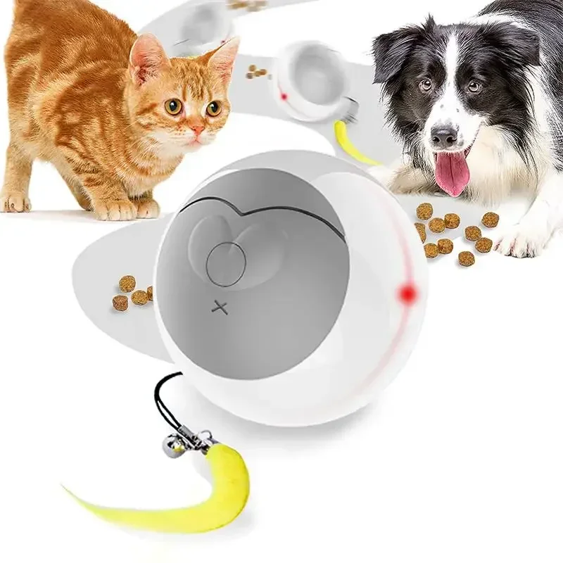 

USB Electric Pet Toys, Automatic Cat Toys, Intelligent Dog Spill, Rotation, Interactive Rolling Ball Toys