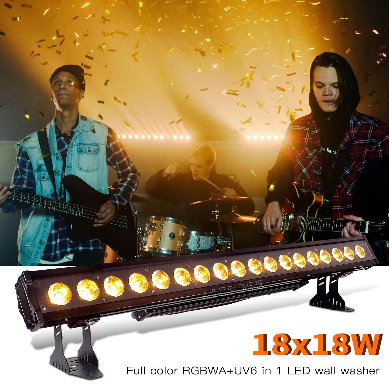 Imagem -03 - Impermeável Led Wall Lamp Wall Washer Dmxcontrol Bar dj Disco Equipamento Iluminação Palco Rgbw 18x18w Rgbwa Mais uv Pcs Lotes