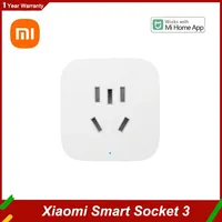 Xiaomi Mijia Smart Socket 3 WIFI Power Statistics Version Wireless Remote Control Adaptor Power On Off Work With Mi Home APP