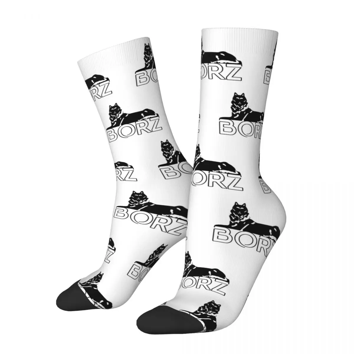 Winter Warm Casual Unisex Chechen Borz Wolf Socks Non-slip Sports Socks