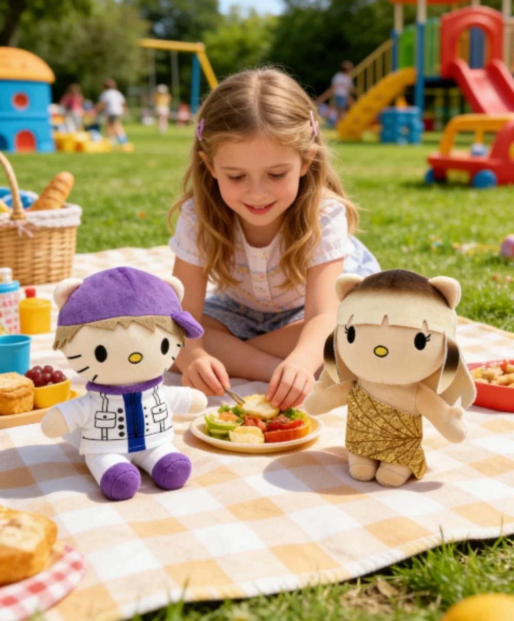 

Плюшевая кукла Hello Kitty в образе Бейонсе, мягкие игрушки, подарки на день рождения и Рождество для детей, мальчиков и девочек