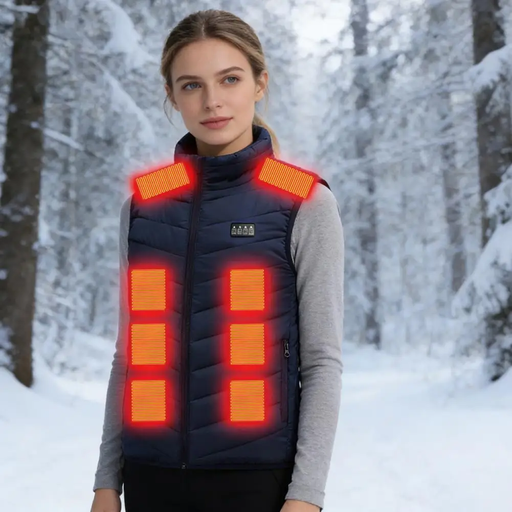 

Battery Powered Vest Men's Vest with 23 Heating Zones 4 Temperature Lightweight Thermal Jacket Overheat Protection Machine