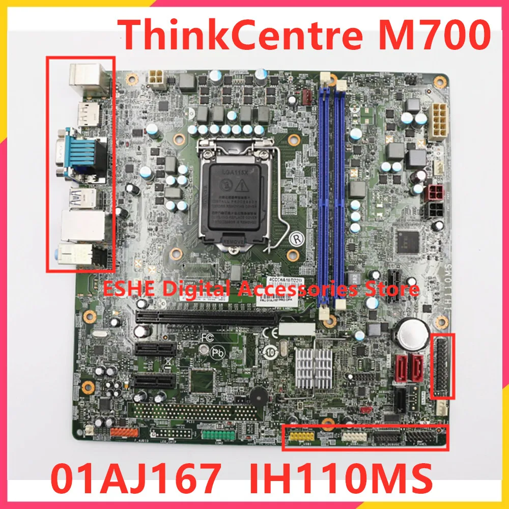For Lenovo ThinkCentre M700 Desktop Motherboard LGA 1151 DDR4 01AJ167 IH110MS H110 Motherboard 100% test