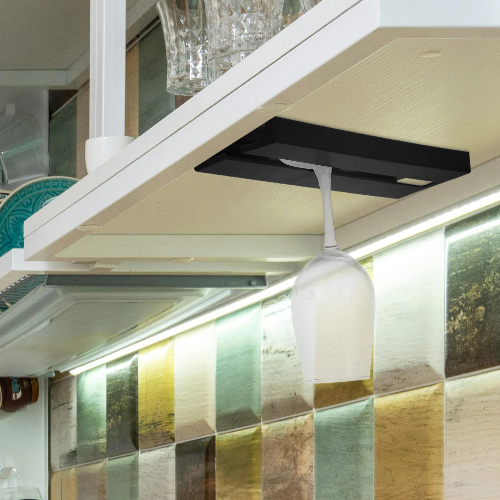 

Wine Glass Organizer ABS Material Sleek Appearance Easy Use Cup Rack for Bar Counter Top Display Wine Cup Holder