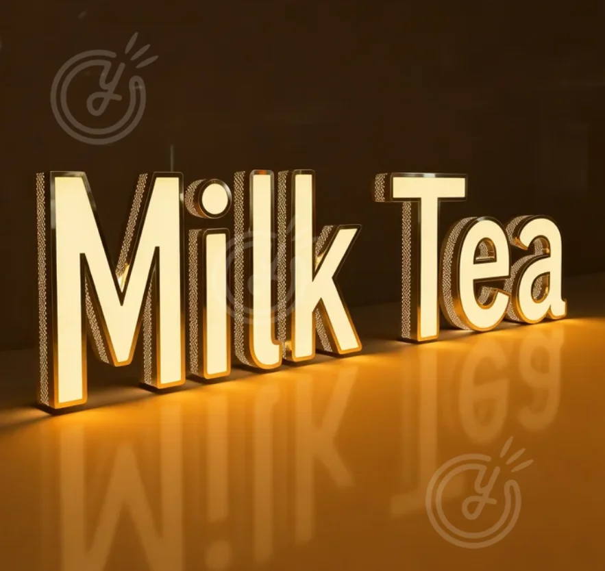 علامات الأعمال علامات لافتات ثلاثية الأبعاد شعار Led مخصص جدار النيون المنزل ضوء رسائل متجر مضيئة خلف العلامة التجارية المرآب المعدني الزخرفية