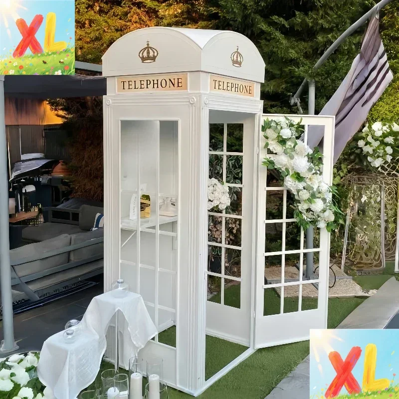 

Vintage mailbox, telephone booth, wrought iron model, display sign