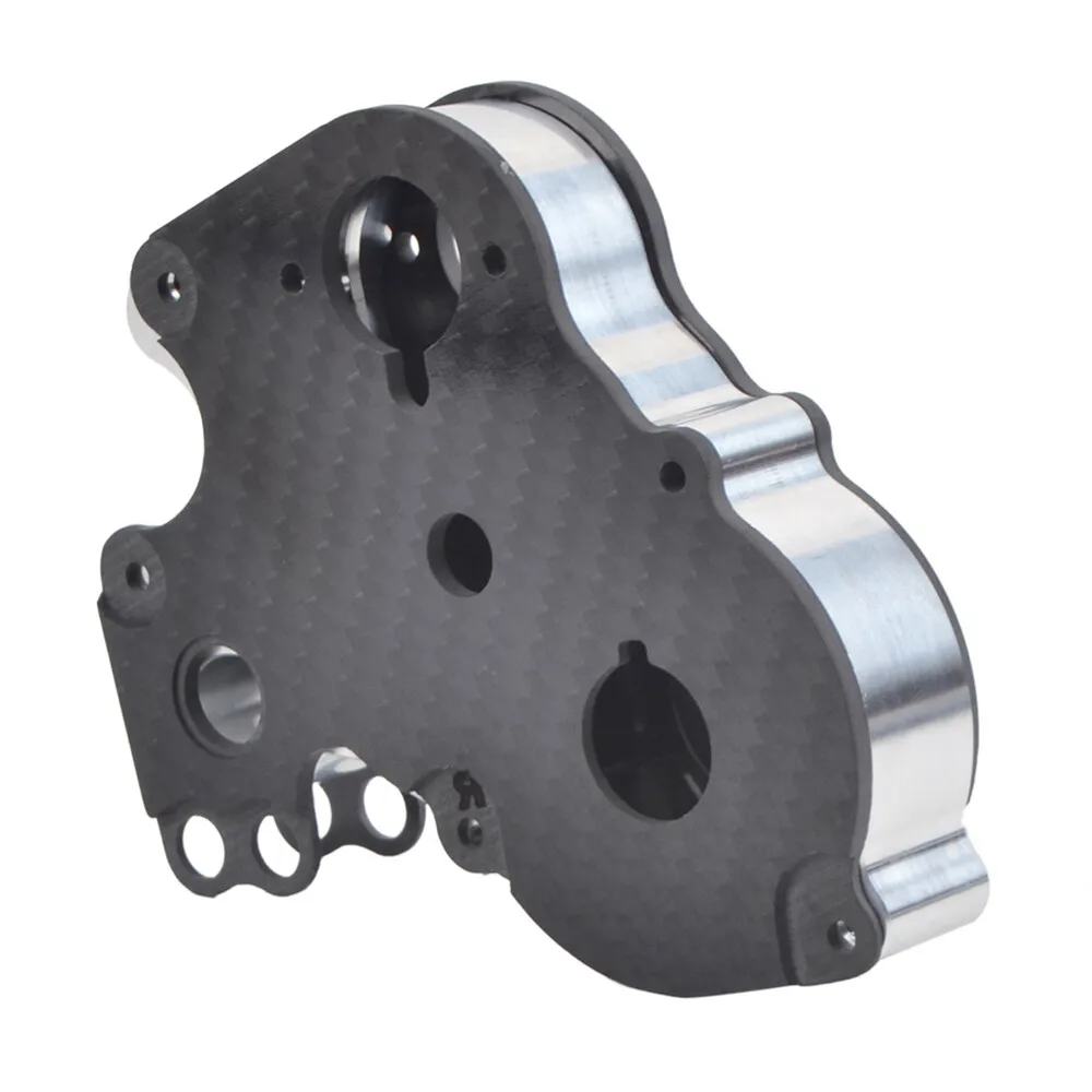 Carbon GearBox Plate W/ Aluminum Gearbox Set for Tamiya Blackfoot Monster Beetle Frog Subaru Brat Mud Blaster Upgrades Parts view 2