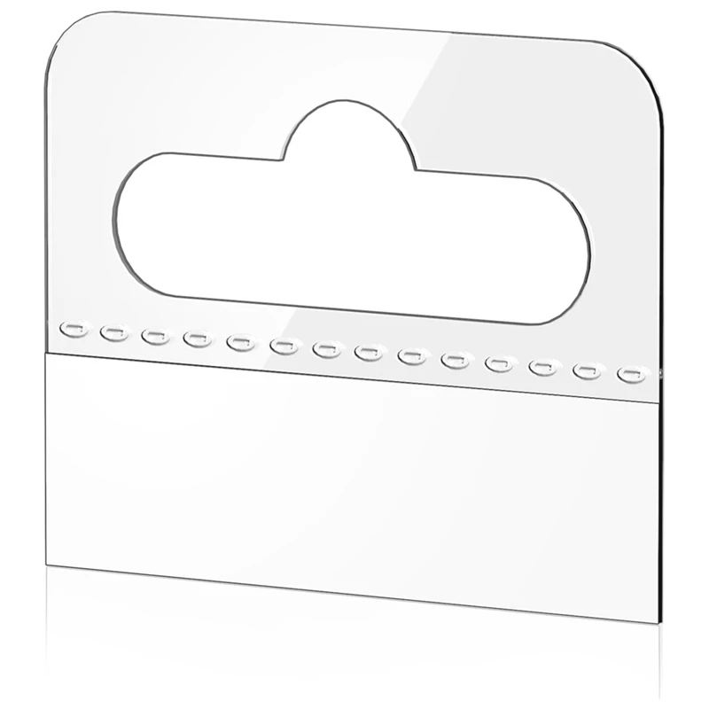 Linguette per appendere, 200 pezzi etichette per appendere appiccicose trasparenti foro per Slot etichette autoadesive in plastica, 4.5X3.5Cm facili da usare