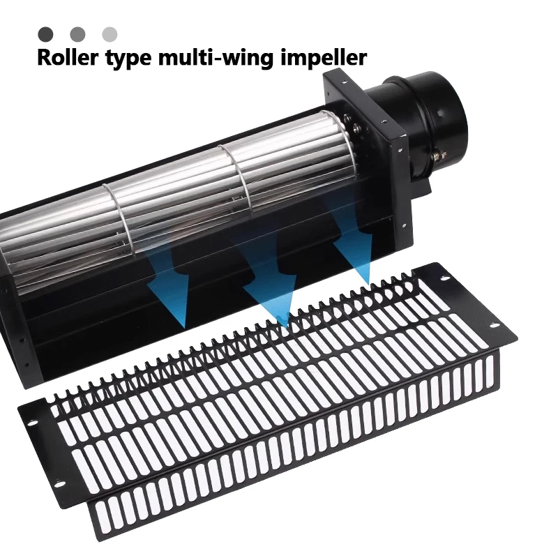 Kipas Alir Silang 30 Unit DC12V/24V Kipas Roller Kipas Strip Pisau Kipas Ekstraksi Horizontal Kipas Strip Panjang