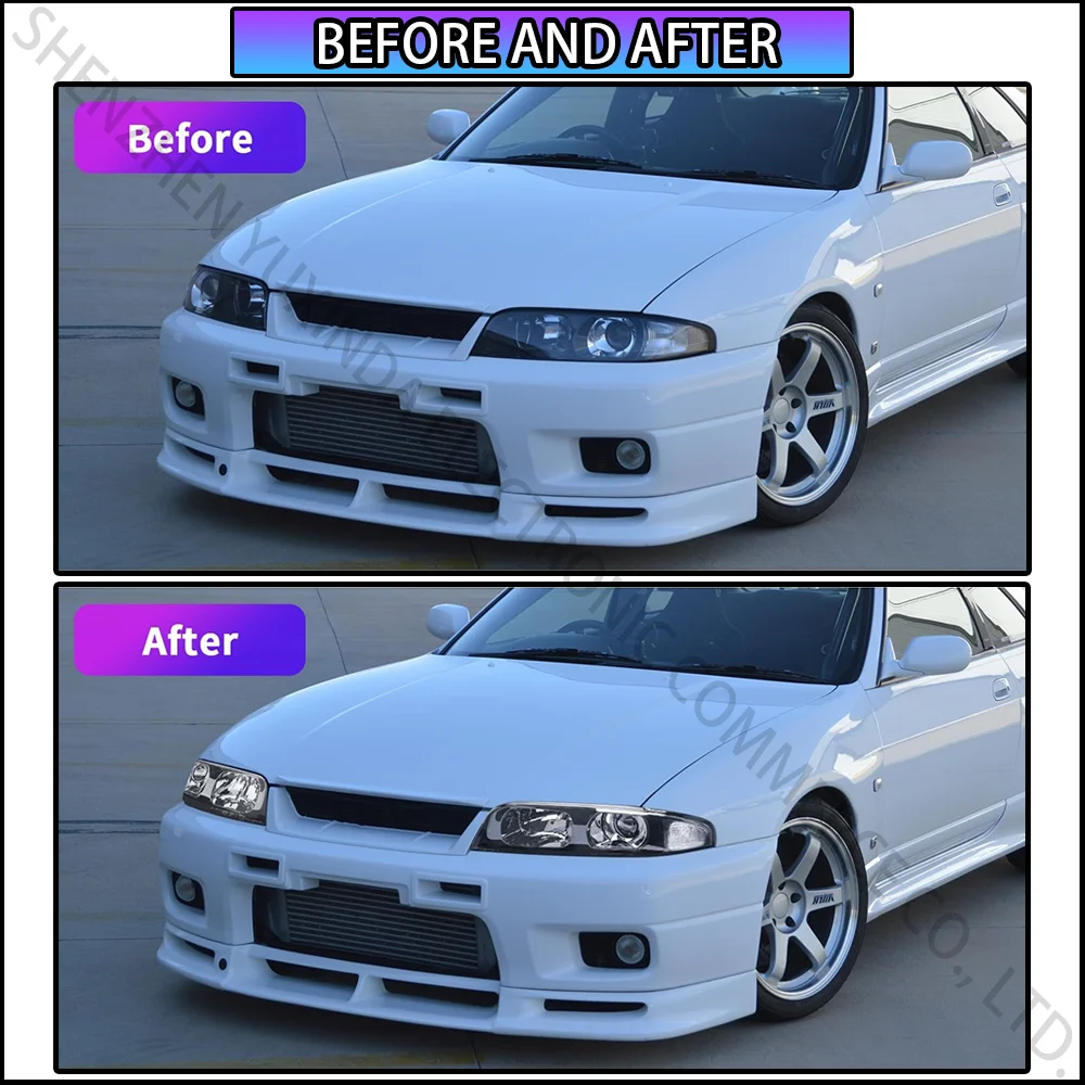 المصباح الأمامي لنيسان سكايلاين R33 GTS GTST 1993-1996 Series 1 & Series 3 (ليست لـ GTR) LED مصباح الرأس 93-96 1993 1996