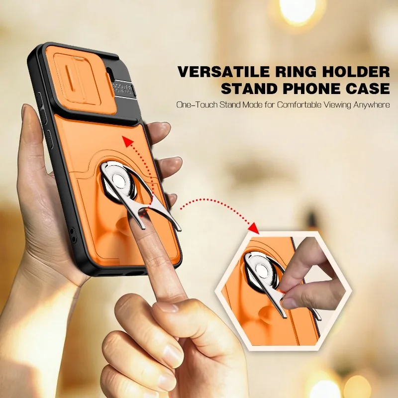 Armored Bracket Sliding Window Phone Case Suitable for Xiaomi 17TPro 17T 17Pro 17ProMax 15 Ultra 15T Pro 15Pro 14T 14TPro Case