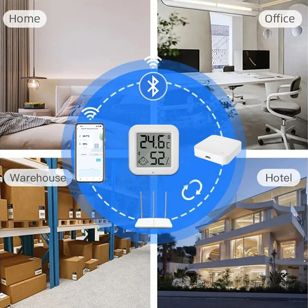 Smiley-Mini termómetro Digital LCD para interiores, higrómetro, medidor de temperatura y humedad, Sensor, estación meteorológica