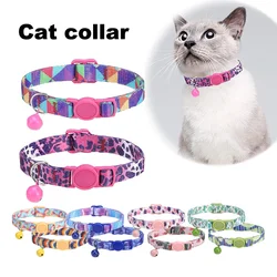 Pattern 2 Pack,Cute Classic Safety Buckles and Bells,Adjustable Printed Nylon Colorful Pink Pet Cats collar