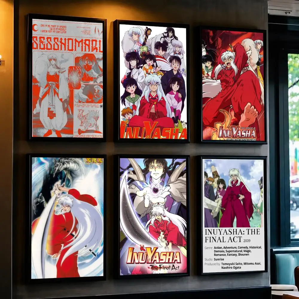 anime I-Inuyasha-A Poster Minimalist Wall Sticker for Cafe Office Bar Home Decor and Gift