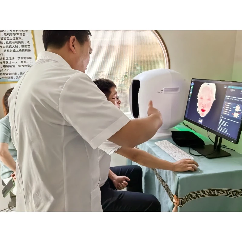 Produtos ai para beleza profissional máquina de análise de pele inteligente 3d facia analisador de pele uv testador máquina de análise portátil