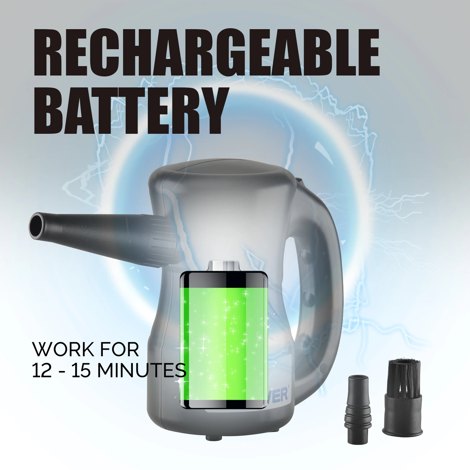 XPOWER A-3B قابلة للشحن الكهربائية منظف بالهواء منفاخ ضغط الهواء الكمبيوتر الأنظف مضخة هواء بطارية نقالة متعددة منفاخ الهواء