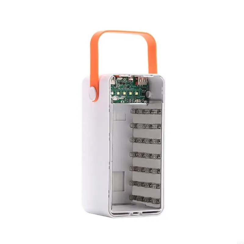 3HT 28 Slot Capacity 18650 Skin 10W/22.5W Battery Power Housing Case with Night Lamp Function No Batteries