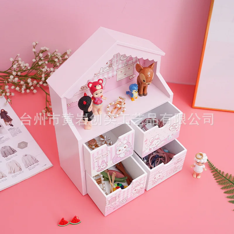 Original Storage Box Multi Functional Wooden Jewelry Box Home Multi Layer Drawer Jewelry Packaging Box