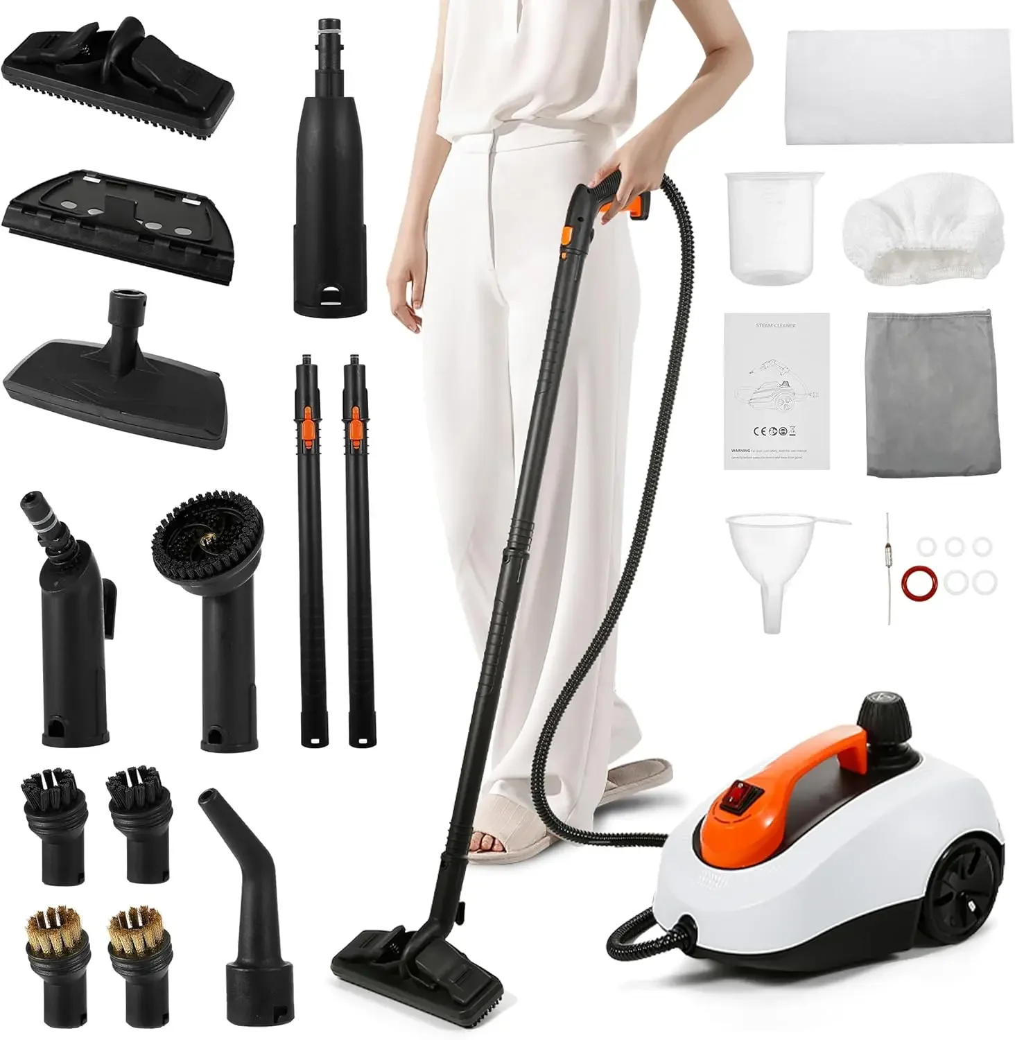 

Steamer for Cleaning 1800W High Temperature Handheld Steam Cleaner for Car with 1800ML Water Tank, Electric Steam Cleani