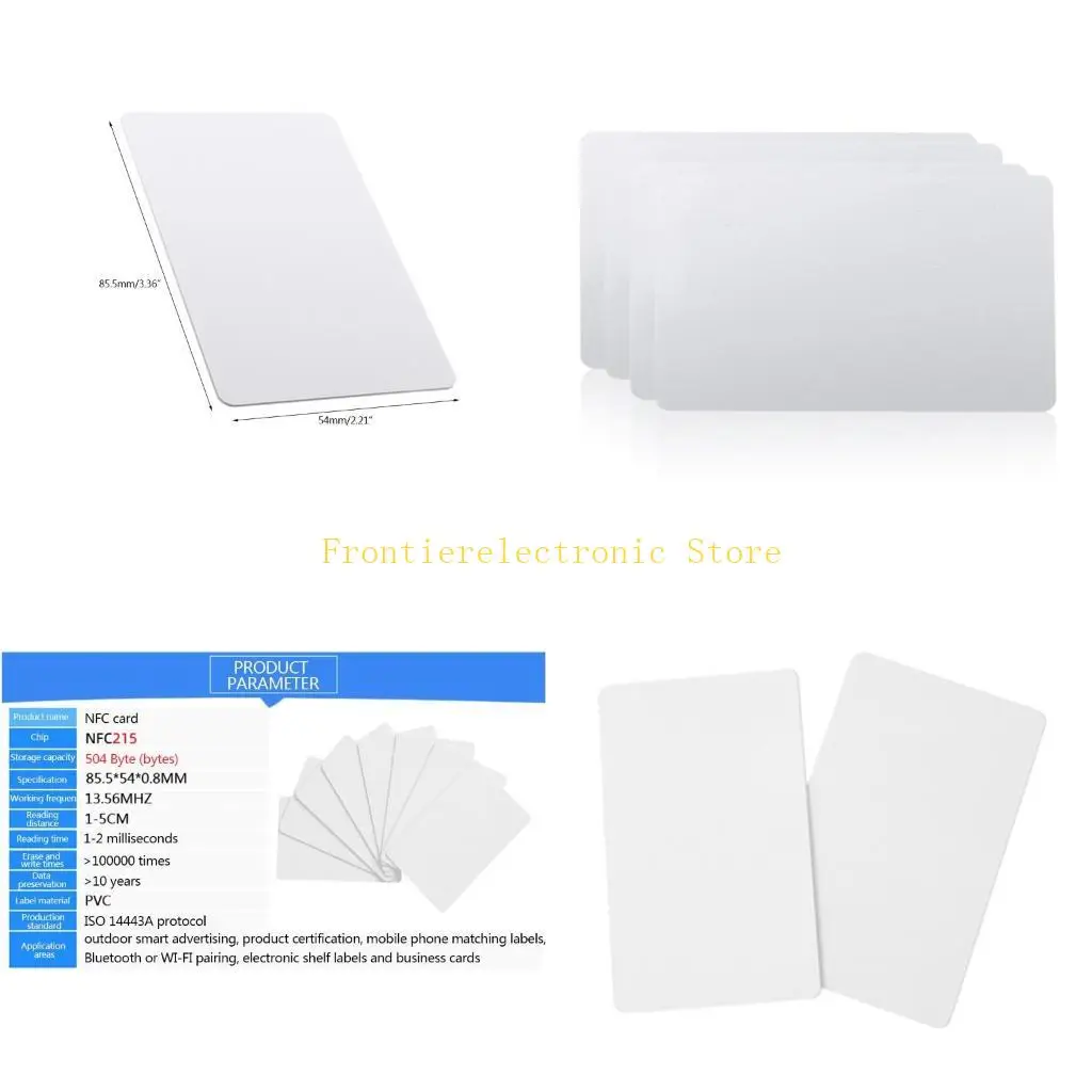 

G8DB 215 Card Tag Blank White PVC Cards Enabled Mobile Phones and Devices