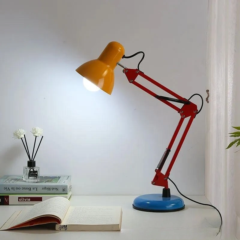 Memphis Floor Lamp Creative Simple Long Arm Eye Protection Children Room Study Desk Lamp Living Room Vertical Decoration Light