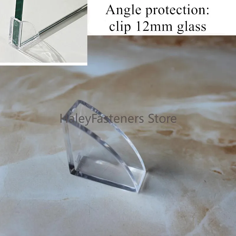 4pcs Triangle Square Clip Protector Table Corner Edge Transparent Guard Corner Cover Connecting Bracket Glass Coffee Table Angle