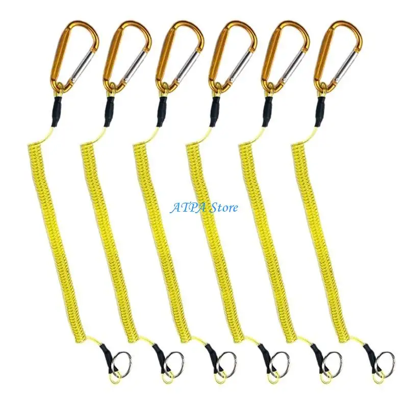 U13C 6 Packs Fishing Lanyards Multicolor Fishing Ropes Boating Secure Retractable