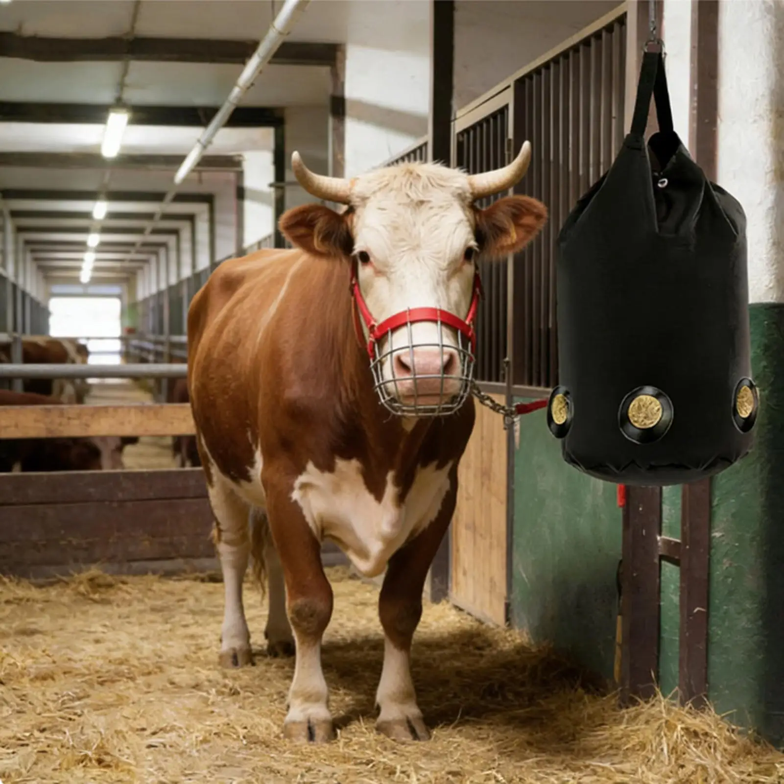 Horse Hay Bag Large Capacity Large Storage Container Large Opening Horse Slow Feeder For Stable Pasture Farm Outdoor Stall Tack