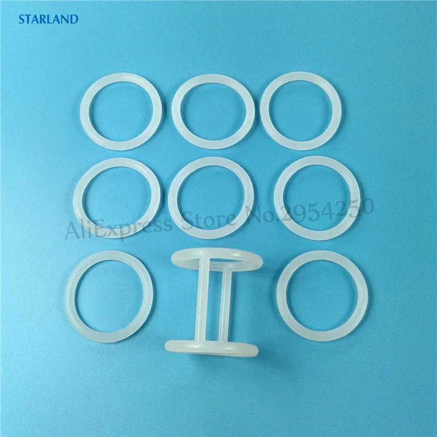 Componentes de anillo de sellado blanco de 9 piezas para helado BQL, pieza de repuesto para accesorios de máquina de helado de servicio suave