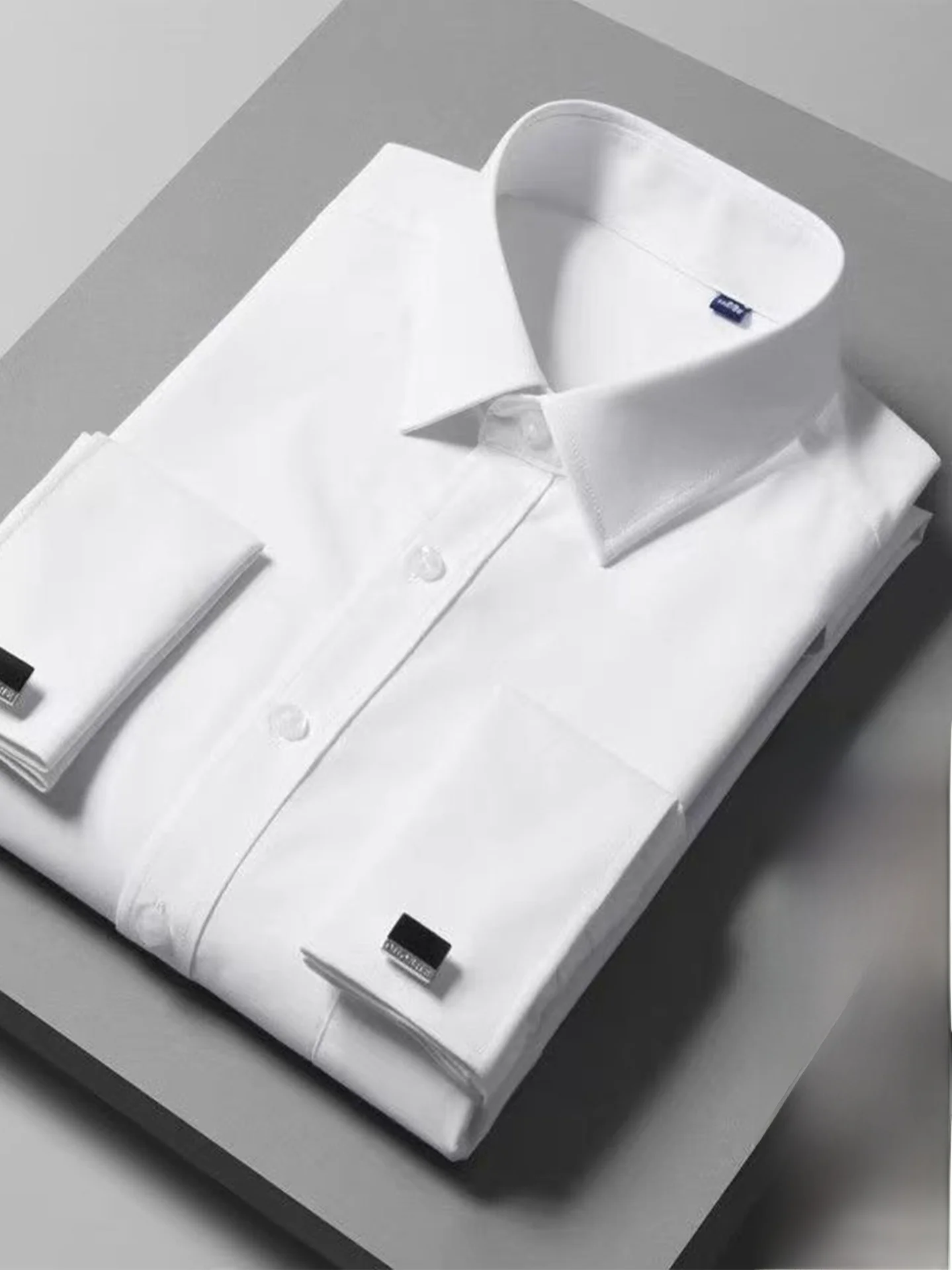 

High Quali Men's Long Sve irt Busin Casual Cotton Polyester Blend Button up Slim Fit Spring Faion Large Size