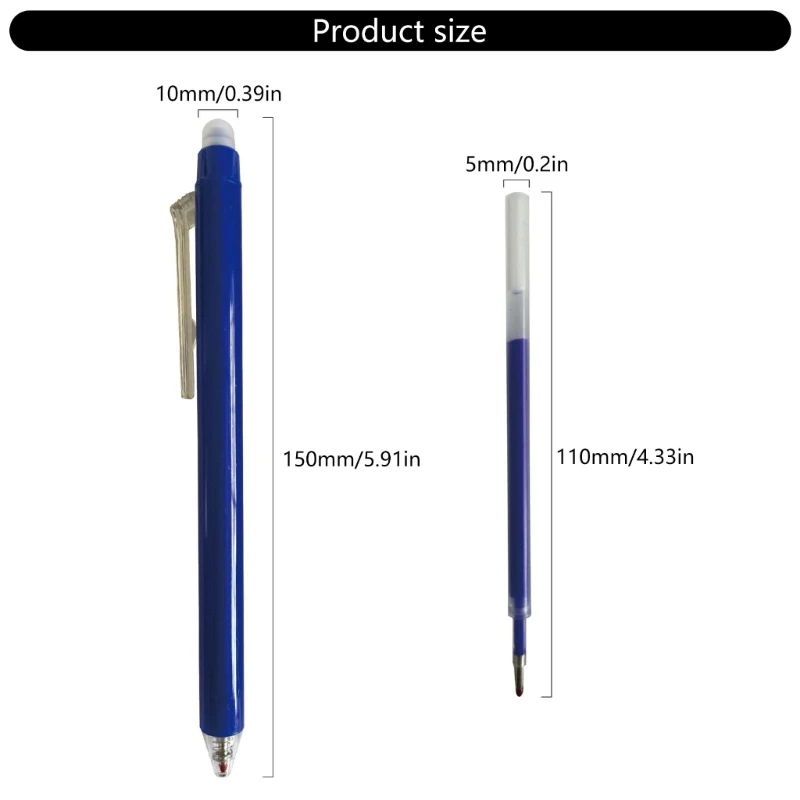 10 個 0.5 ミリメートルゲルペン速乾性中性ペン筆記ペン学校事務用品熱消去可能なペン
