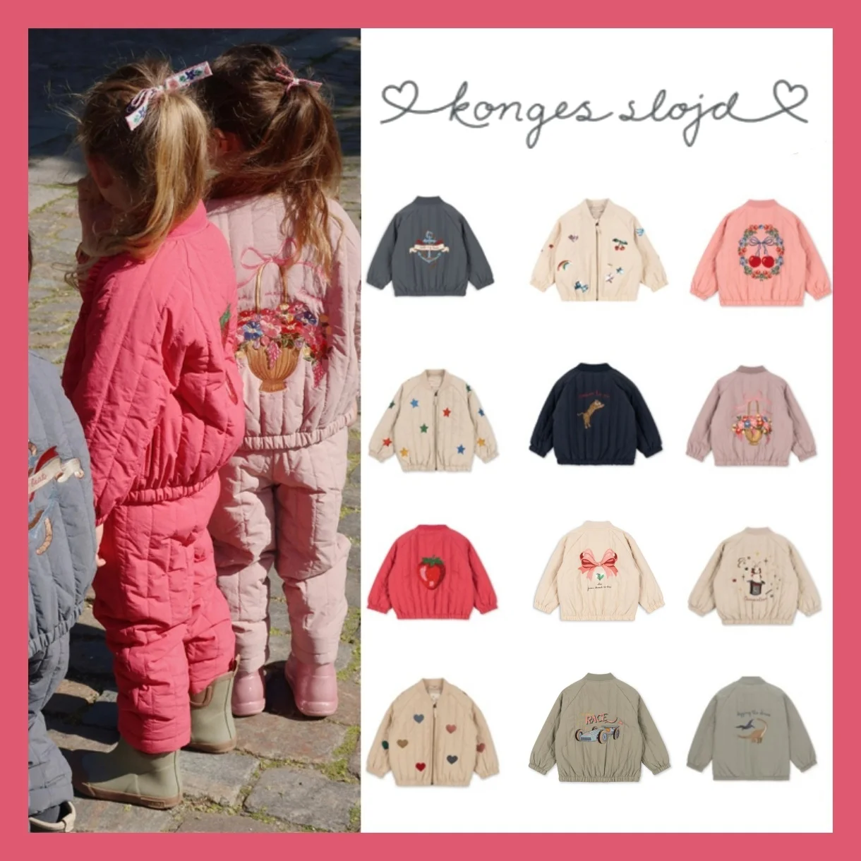 

Konges Slojd Winter Baby Girls Cotton Jackets Lambswool Coats Kids Jacket Girls Fleece Outerwear Flight Suit Children's Clothing
