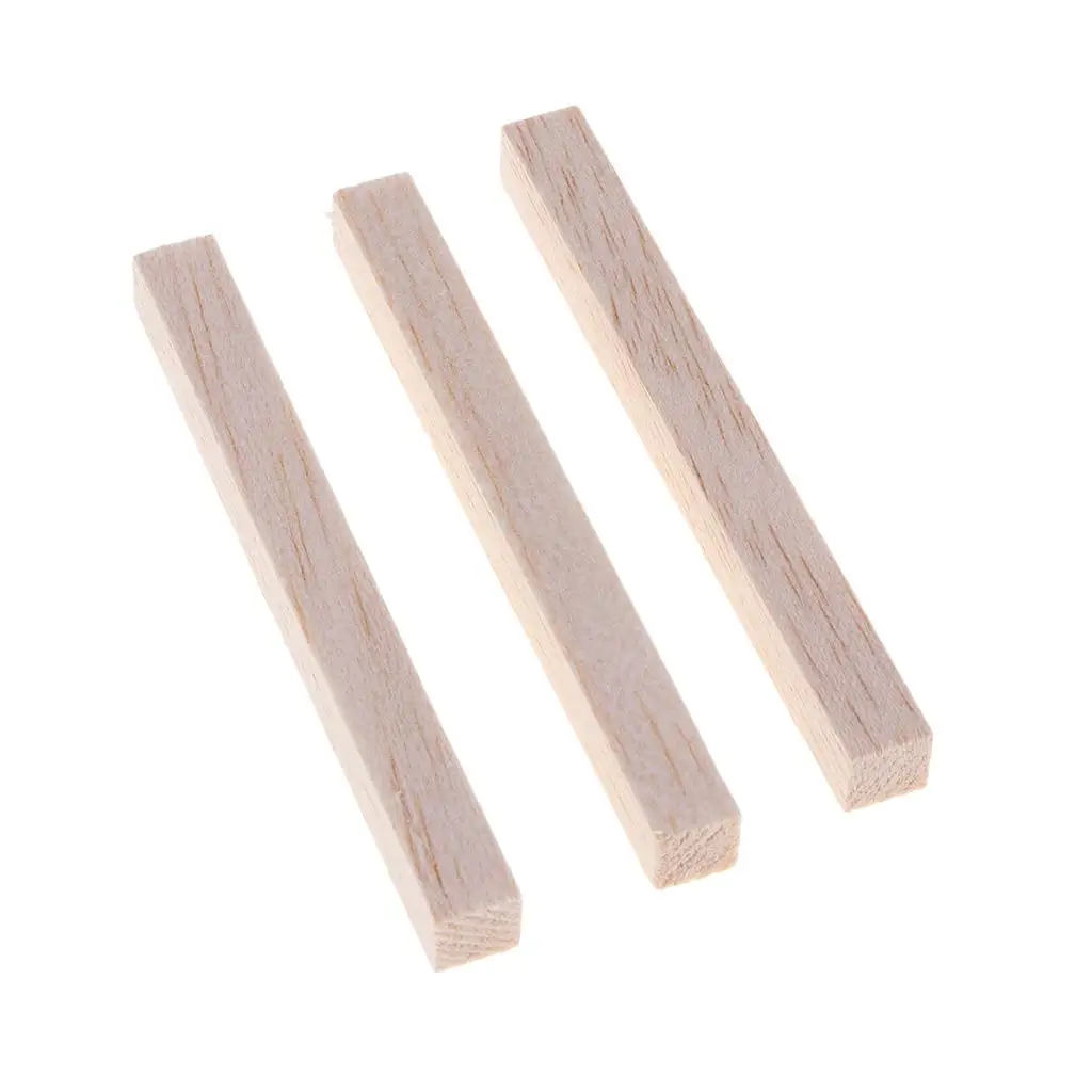 Wood Hobby Modeling Stick Unfinished Balsa Dowel Rod Versatile Wooden Block for Creative Stacking and Home Craft Projects