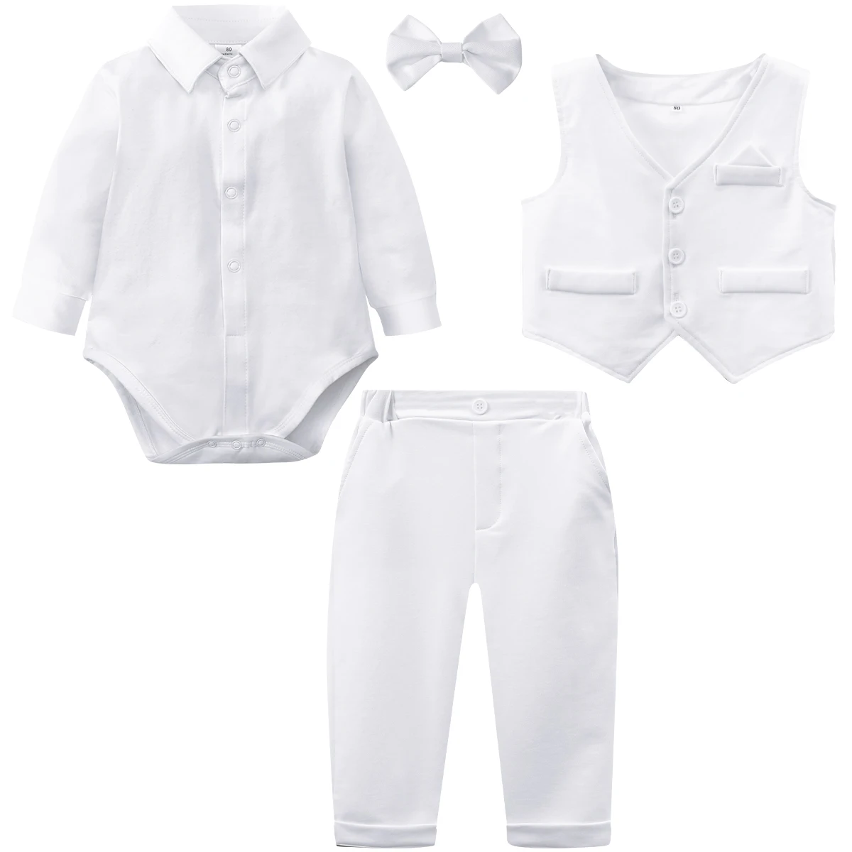 Baby Boy Christening Outfit Infant Baptism Easter Blessing Suit Toddler Wedding Chritmas Xmas Formal Ring Bearer Clothes Set