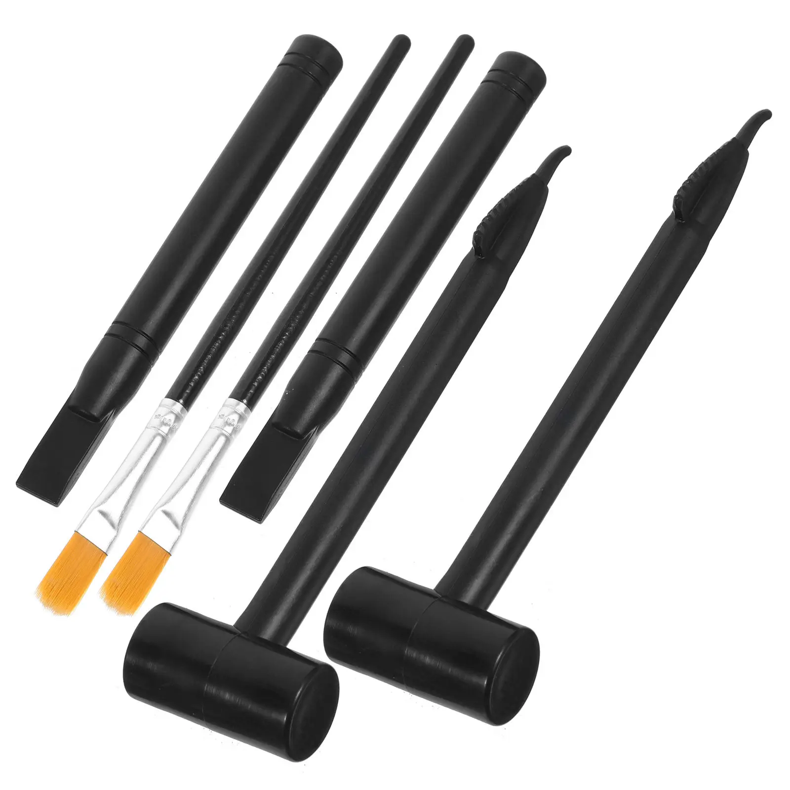 

2Sets Archaeological Excavation Tools for Kids Rubber Hammer Brush Shovel Set Science Exploration Kit for Children