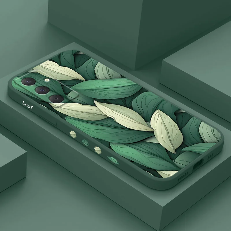 Etui na telefon Fresh Leaves do Samsung Galaxy A55 A35 A25 A15 A56 A36 A26 A17 A16 A07 A06 A05 A05S A54 A34 A24 A14 A04 A04S A04E 5G