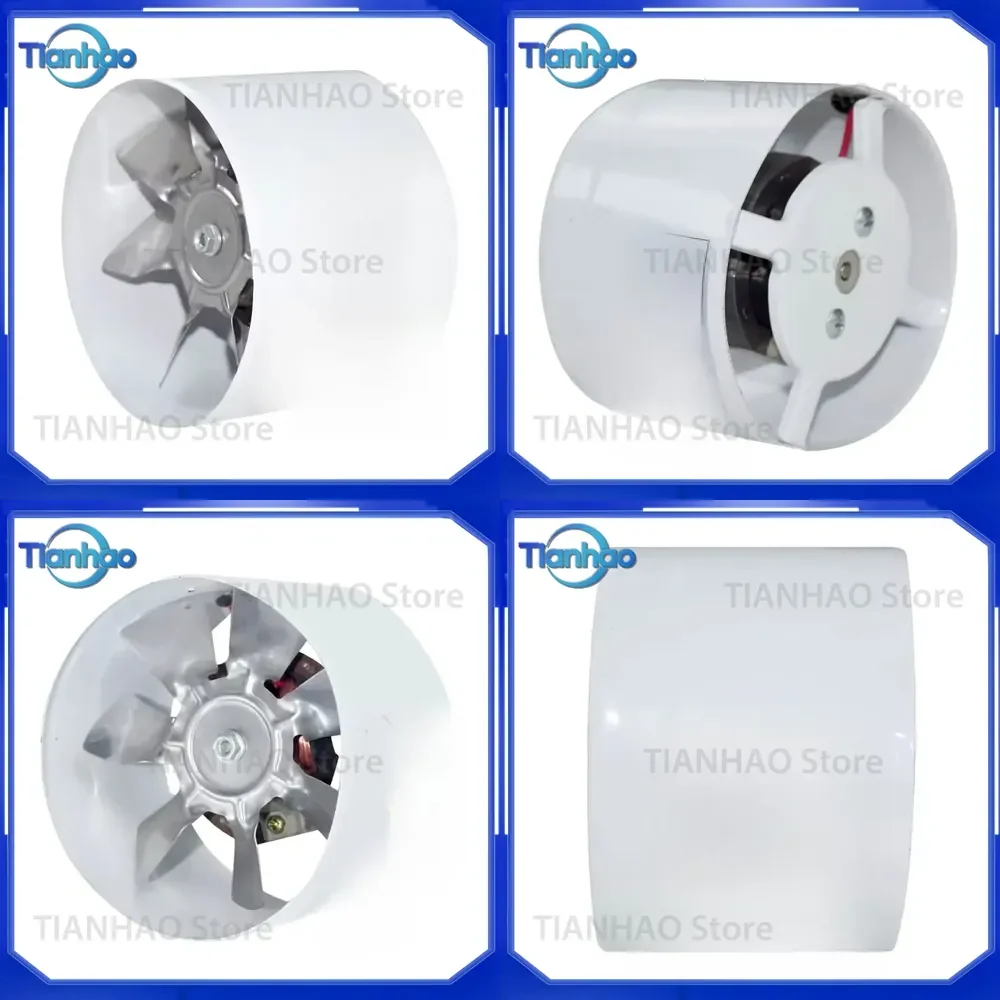 Industrial Iron Wall Mounted Exhaust Inline Tube Blower Ventilation Fan for Bathroom Kitchen 4 6 8 10 12 Inch 110V 220V