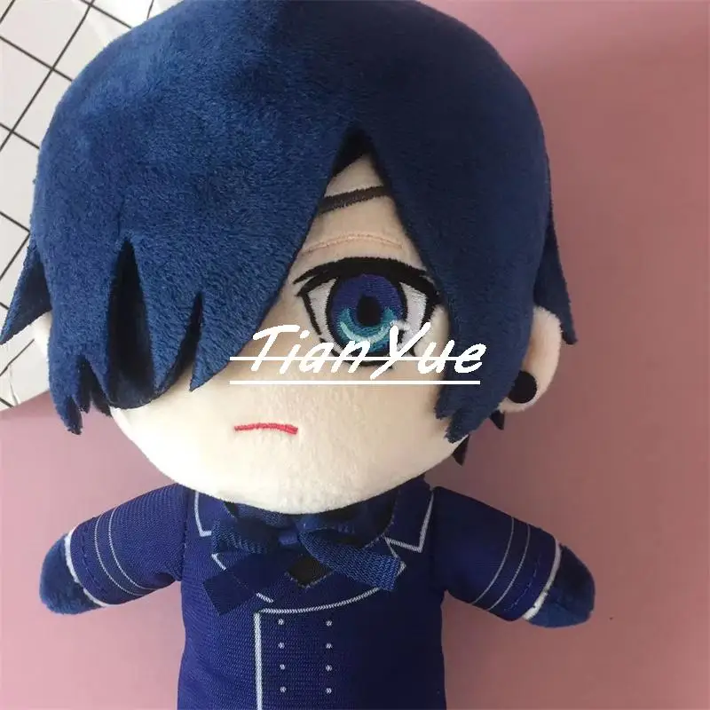 Śliczna wypchana lalka Ciel Phantomhive z uśmiechem Lalka świąteczna na prezent dla dzieci 20 cm