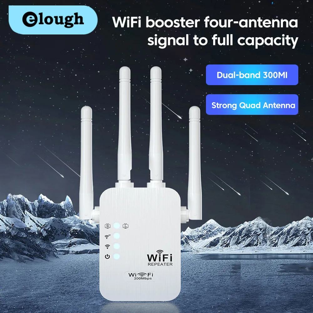 

300Mbps WiFi Repeater WiFi Extender Amplifier WiFi Booster 2.4G 5G Wi Fi Signal 802.11N Long Range Wireless Wi-Fi Repeater