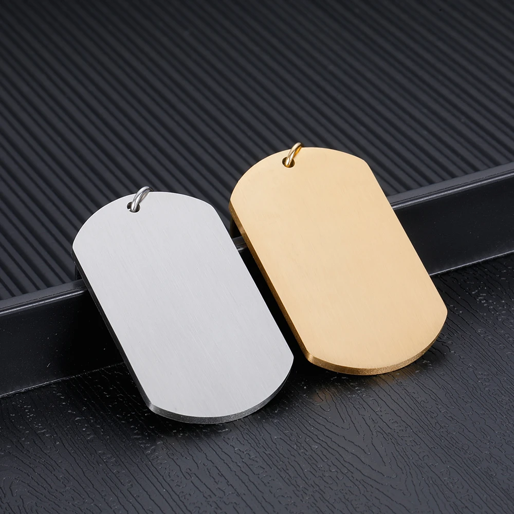 20/50/100pcs Blank Military Pet ID Tag Personalized Stainless Steel Keychain 3 Size Pet Dog Tag Cat High Quality Accessories